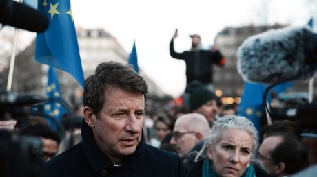 Yannick Jadot lors d'une manifestation de soutien à l'Ukraine