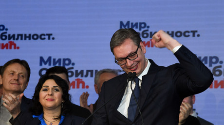 Le président serbe Aleksandar Vucic a été réélu lors de l'élection présidentielle le 3 avril 2022 (image d'illustration).