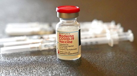 Un flacon du vaccin Moderna (image d'illustration).