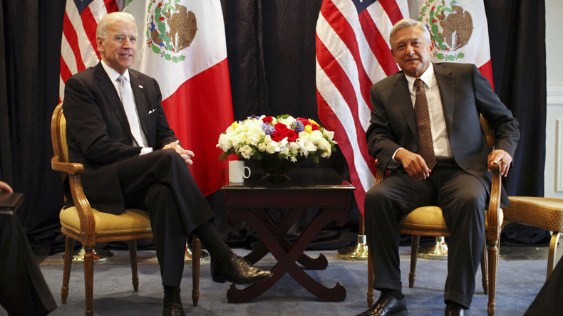 Joe Biden en compagnie de Andrés Manuel Lopez Obrador