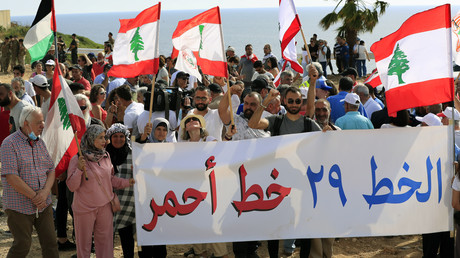 Manifestation au Liban contre l'extraction de gaz par Israël dans un champ offshore