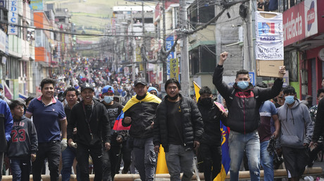 Manifestants à Quito
