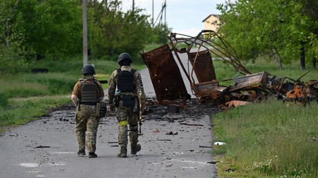 Combattants ukrainiens dans la zone de Kharkiv (image d'illustration).