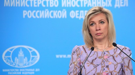 La porte-parole du ministère russe des Affaires étrangères, Maria Zakharova, lors d'un briefing hebdomadaire à Moscou, le 22 juin 2022.