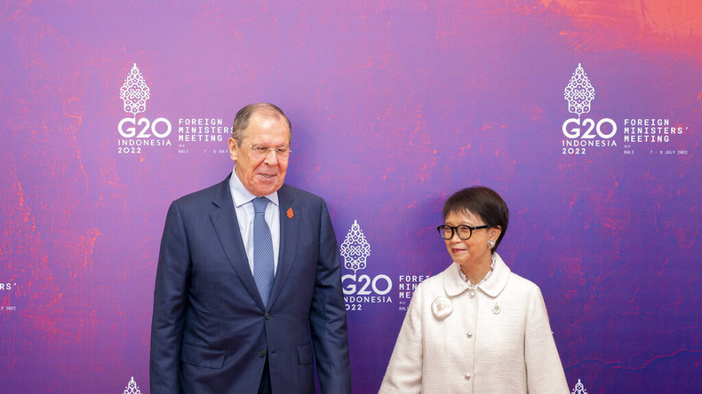 Conférence de presse de Sergueï Lavrov en Indonésie, en marge d'une réunion du G20