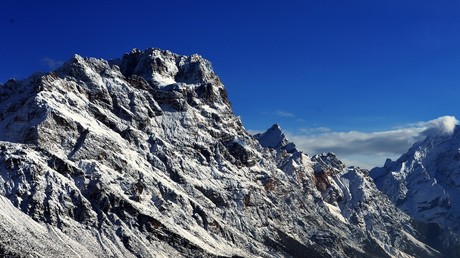 Une vue des montagnes des Dolomites le 18 janvier 2013 à Cortina d'Ampezzo.