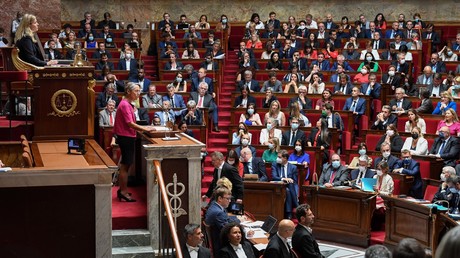 Elisabeth Borne devant l'Assemblée nationale, le 6 juillet 2022.