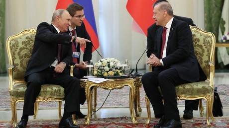 Vladimir Poutine et Recep Tayyip Erdogan, à Téhéran, le 7 septembre 2018 (image d'illustration).