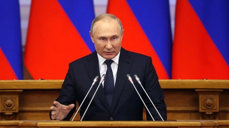 Vladimir Poutine, le 27 avril 2022, à Saint-Pétersbourg (image d'illustration).