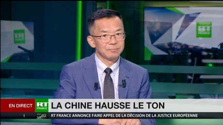 L'ambassadeur de Chine en France Lu Shaye sur le plateau de RT France le 16 août 2022.