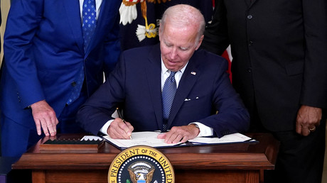 Le président américain Joe Biden à la Maison Blanche à Washington, le 16 août 2022.
