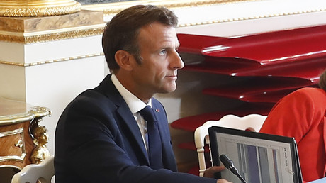 Emmanuel Macron à l'Elysée le 24 août 2022.