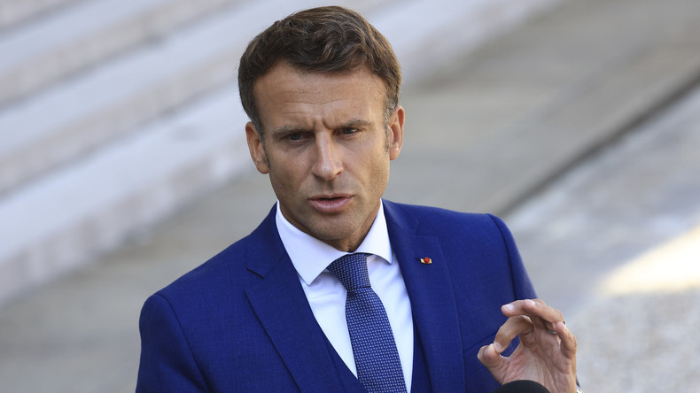 Le président français Emmanuel Macron lors d'une conférence de presse le 29 août 2022 à l'Elysée (image d'illustration).