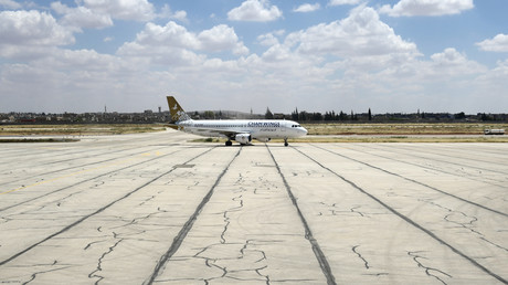 Un avion de la compagnie syrienne Cham Wings à l'aéroport d'Alep (image d'illustration)