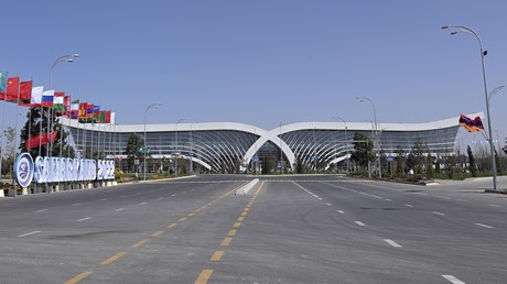 Le palais qui accueille le sommet de l'Organisation de coopération de Shanghai, à Samarcande, en Ouzbékistan (image d'illustration).