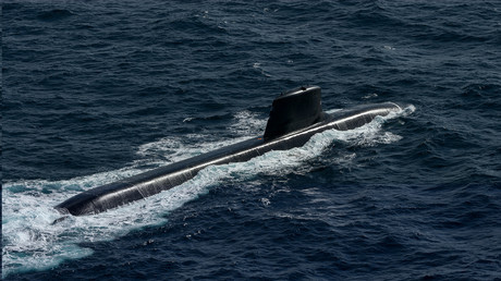 Le Suffren, sous-marin nucléaire d'attaque (SNA) français, durant des essais dans l'Atlantique le 5 juillet 2020. Les sous-marins proposés par Naval Group à l'Australie sont inspirés de cette classe. (Photo d'illustration)