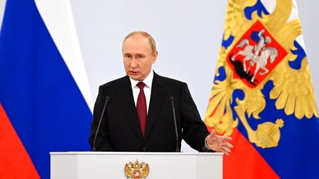 Le président russe s'exprime au Kremlin le 30 septembre.