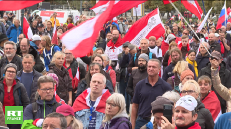 Des milliers de manifestants sont descendus dans les rues de Vienne le 2 octobre, pour exiger la démission de leur gouvernement, accusé de ne pas avoir maîtrisé la flambée des prix de l'énergie.