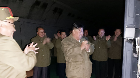 Kim Jong Un a supervisé les tirs d'essais de missiles de croisière stratégiques à longue portée effectué par l'Armée populaire coréenne, le 12 octobre 2022.