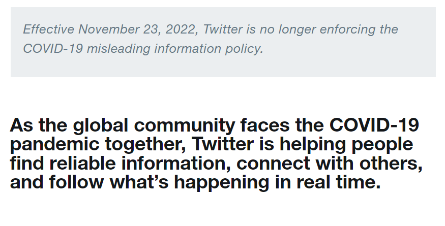 Twitter renonce à sa politique de suppression des «informations trompeuses» sur le Covid-19