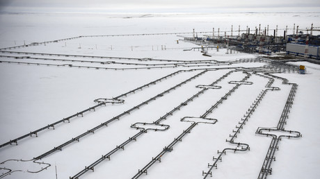 Pipelines dans le champ gazier de Bovanenkovo sur la péninsule de Yamal, dans le cercle arctique, le 21 mai 2019 (image d'illustration).