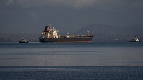 Un tanker devant la raffinerie d'Anacortes dans l'Etat de Washington aux Etats-Unis (image d'illustration).