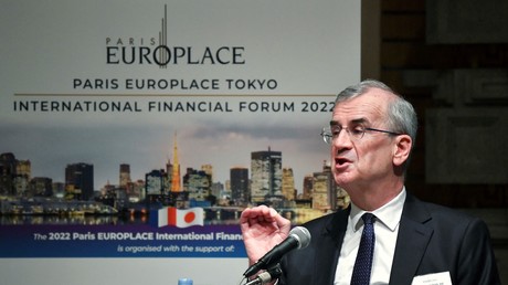 François Villeroy de Galhau, gouverneur de la Banque de France, lors du Tokyo International Financial Forum 2022, au Japon, le 15 novembre 2022 (illustration).