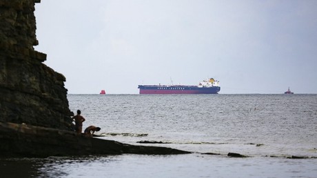 Un tanker transportant du pétrole sur la mer Noire, en août 2021 (image d'illustration).