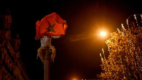 Un supporter marocain sur les Champs-Elysées le 10 décembre (illustration).