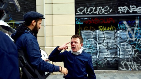Le militant SUD, Laurent Théron a été touché à l’œil le 15 septembre 2016 à Paris lors d'une manifestation contre la loi travail.