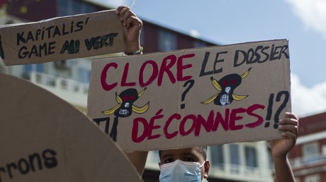 manifestant contre le chlordécone