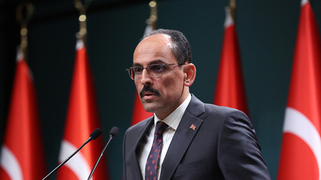 Ibrahim Kalin, porte-parole de la présidence turque, lors d’une conférence de presse à Ankara (Turquie), le 25 mai 2022. (Photo d’illustration).