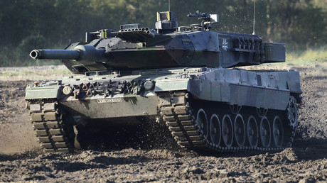 Un char Leopard 2 lors d'une démonstration organisée à Munster, près d'Hanovre, en Allemagne, en 2011 (image d'illustration).