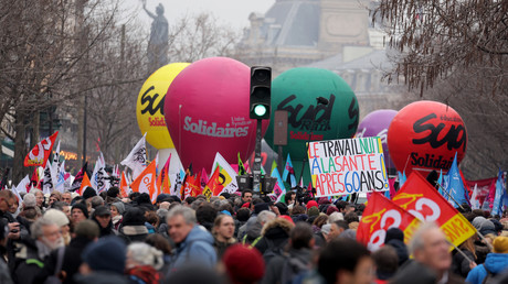 Manifestation contre la réformes des retraites, à Paris le 19 janvier.