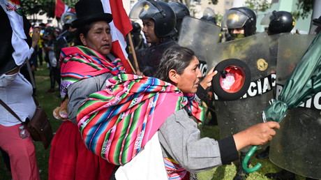 Manifestation contre le gouvernement de la présidente Dina Boluarte à Lima le 19 janvier 2023.
