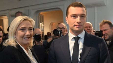Marine Le Pen et Jordan Bardella, le 10 janvier 2023, à Paris (image d'illustration).