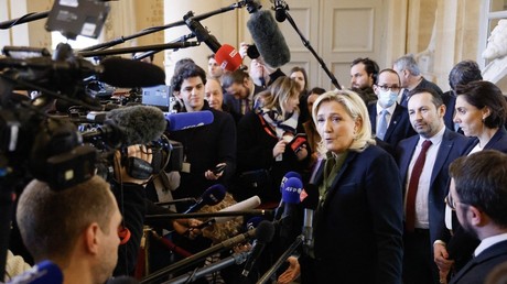 Marine Le Pen à l'Assemblée le 6 février.