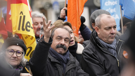 Philippe Martinez au côté du leader de la CFDT Laurent Berger, le 31 janvier (image d'illustration).