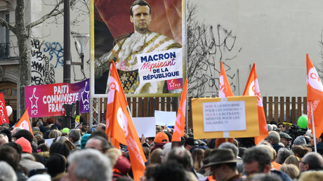 Manifestation à Paris contre la réforme des retraites, le 11 février.