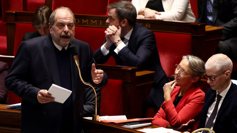 Eric Dupond-Moretti à l'Assemblée, le 7 mars 2023 (image d'illustration).
