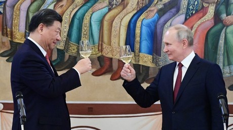 Le président russe Vladimir Poutine et son homologue chinois Xi Jinping au Kremlin ce 21 mars 2023.