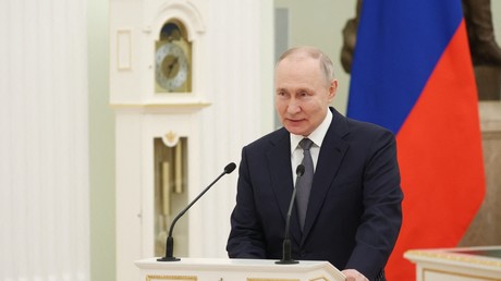 Vladimir Poutine au Kremlin le 22 mars 2023.