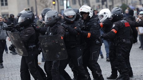 Des policiers de la BRAV-M le 7 mars (image d'illustration).