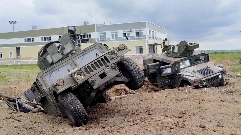 L'armée russe diffuse les images du matériel détruit du groupe de sabotage ukrainien à Belgorod
