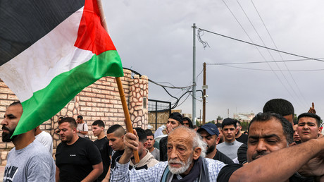 Funérailles d'un enfant palestinien tué par l'armée israélienne dans le camp d'Aqabat Jaber en Cisjordanie le 10 avril 2023 (image d'illustration).