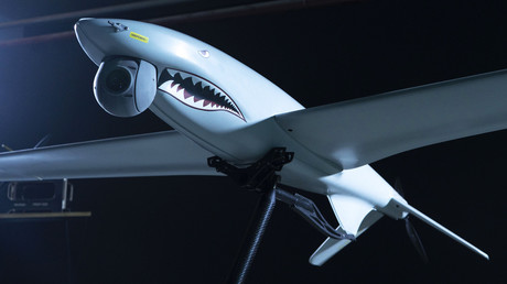 Drone exposé à la presse le 26 avril 2023 à Kiev.