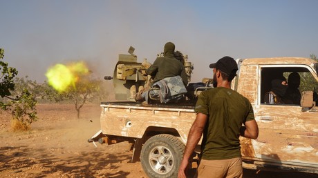 Des combattants pro-turcs dans la région de Manbij, dans le nord de la Syrie.