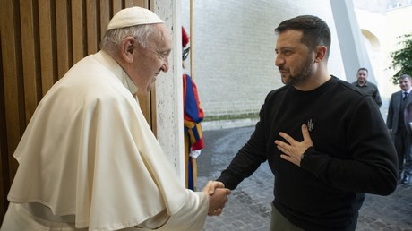 Rencontre entre le pape François et le président ukrainien Volodymyr Zelensky en mai dernier (image d'illustration).