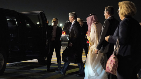 Le secrétaire d'Etat américain Antony Blinken arrivant à Riyad, le 13 octobre au soir (image d'illustration).