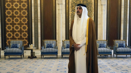 Le cheikh Tamim ben Hamad Al-Thani lors de la visite d'Antony Blinken au Qatar, le 13 octobre 2023 (image d'illustration).